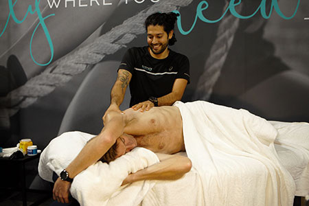 Client receiving a remedial massage
